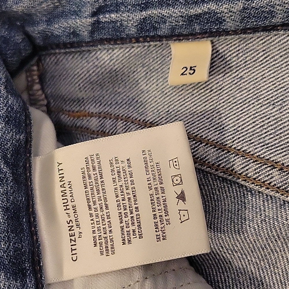 Citizens of humanity Cora relaxed undone hem size 25 Premium Denim - Picture 8 of 16